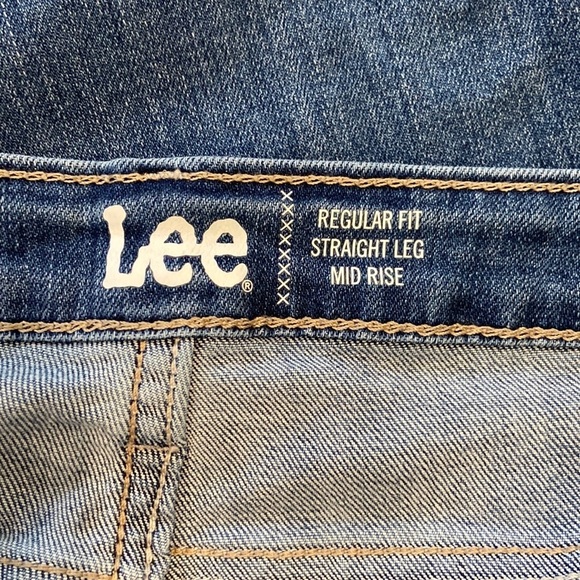 Lee Mid Rise Regular Straight Leg Denim Jeans Size 12L Pre-Owned - Picture 12 of 13